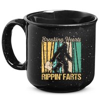 Funny Breaking Hearts Ripping Farts Sasquatch Bigfoot 15oz Campfire Ceramic Mug