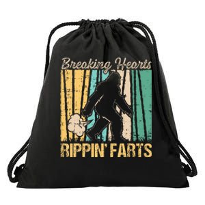 Funny Breaking Hearts Ripping Farts Sasquatch Bigfoot Drawstring Bag