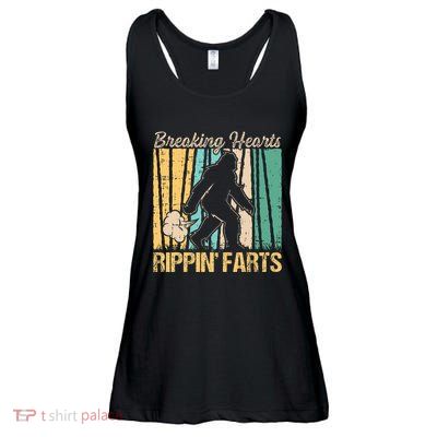 Funny Breaking Hearts Ripping Farts Sasquatch Bigfoot Ladies Essential Flowy Tank