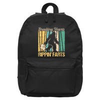 Funny Breaking Hearts Ripping Farts Sasquatch Bigfoot 16 in Basic Backpack