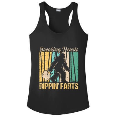 Funny Breaking Hearts Ripping Farts Sasquatch Bigfoot Ladies PosiCharge Competitor Racerback Tank