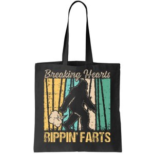 Funny Breaking Hearts Ripping Farts Sasquatch Bigfoot Tote Bag