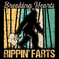 Funny Breaking Hearts Ripping Farts Sasquatch Bigfoot Youth Performance Sprint T-Shirt