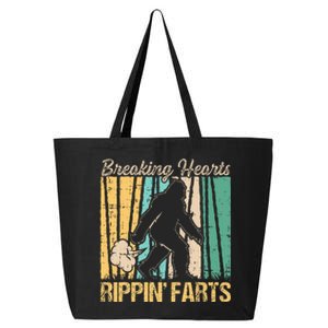 Funny Breaking Hearts Ripping Farts Sasquatch Bigfoot 25L Jumbo Tote