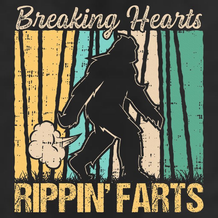 Funny Breaking Hearts Ripping Farts Sasquatch Bigfoot Golf Towel