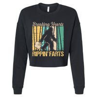 Funny Breaking Hearts Ripping Farts Sasquatch Bigfoot Cropped Pullover Crew