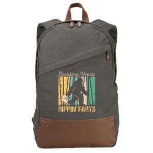 Funny Breaking Hearts Ripping Farts Sasquatch Bigfoot Cotton Canvas Backpack