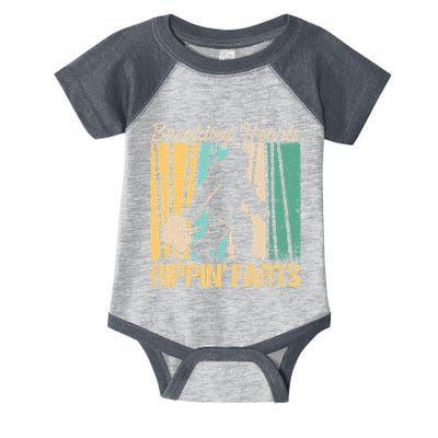 Funny Breaking Hearts Ripping Farts Sasquatch Bigfoot Infant Baby Jersey Bodysuit