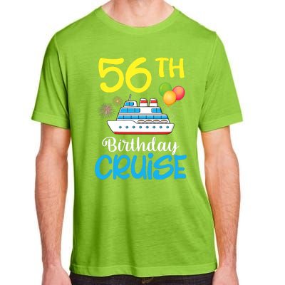 Fireworks & Balloons Happy 56th Birthday Cruise 56 Years Old Adult ChromaSoft Performance T-Shirt