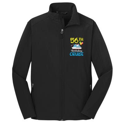 Fireworks & Balloons Happy 56th Birthday Cruise 56 Years Old Core Soft Shell Jacket