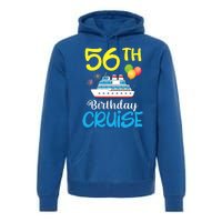 Fireworks & Balloons Happy 56th Birthday Cruise 56 Years Old Premium Hoodie