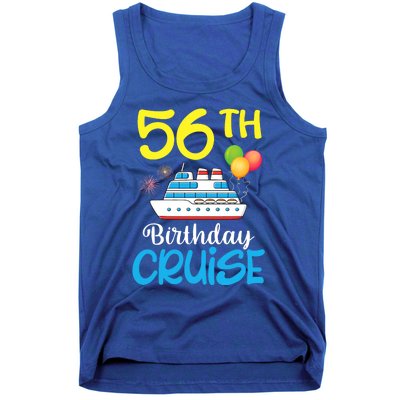 Fireworks & Balloons Happy 56th Birthday Cruise 56 Years Old Tank Top