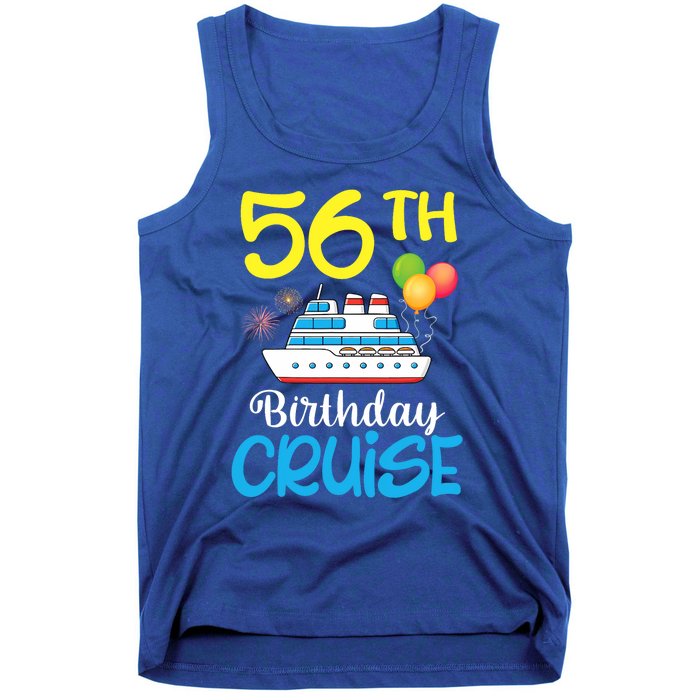 Fireworks & Balloons Happy 56th Birthday Cruise 56 Years Old Tank Top