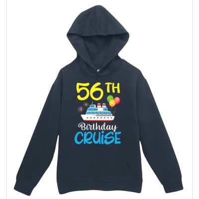 Fireworks & Balloons Happy 56th Birthday Cruise 56 Years Old Urban Pullover Hoodie