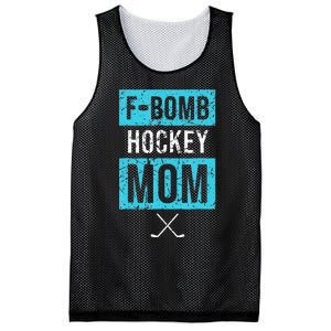 F Bomb Hockey Mom FBomb Funny Ice Hockey Mom Mother Mesh Reversible Basketball Jersey Tank