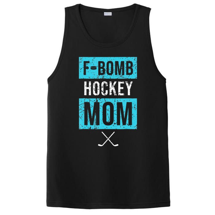 F Bomb Hockey Mom FBomb Funny Ice Hockey Mom Mother PosiCharge Competitor Tank