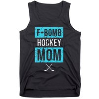 F Bomb Hockey Mom FBomb Funny Ice Hockey Mom Mother Tank Top