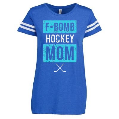 F Bomb Hockey Mom FBomb Funny Ice Hockey Mom Mother Enza Ladies Jersey Football T-Shirt