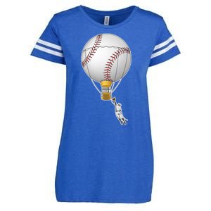 Funny Baseball Hot Air Balloon Baseball Catcher Enza Ladies Jersey Football T-Shirt