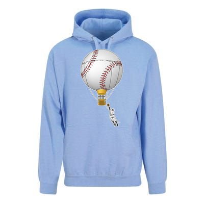 Funny Baseball Hot Air Balloon Baseball Catcher Unisex Surf Hoodie