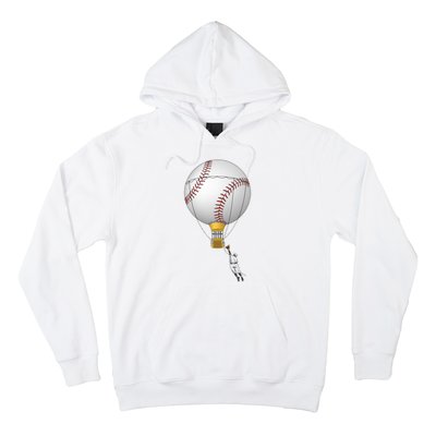 Funny Baseball Hot Air Balloon Baseball Catcher Hoodie