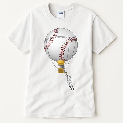 Funny Baseball Hot Air Balloon Baseball Catcher Tall T-Shirt