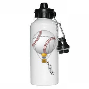 Funny Baseball Hot Air Balloon Baseball Catcher Aluminum Water Bottle