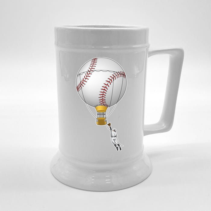 Funny Baseball Hot Air Balloon Baseball Catcher Beer Stein