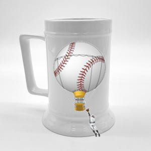 Funny Baseball Hot Air Balloon Baseball Catcher Beer Stein