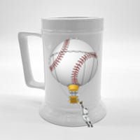 Funny Baseball Hot Air Balloon Baseball Catcher Beer Stein