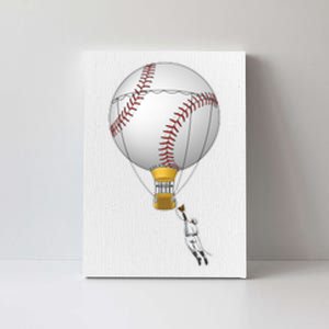 Funny Baseball Hot Air Balloon Baseball Catcher Canvas