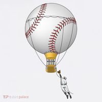Funny Baseball Hot Air Balloon Baseball Catcher Premium T-Shirt