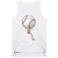 Funny Baseball Hot Air Balloon Baseball Catcher Tank Top