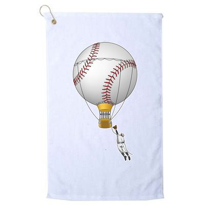 Funny Baseball Hot Air Balloon Baseball Catcher Golf Towel