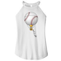 Funny Baseball Hot Air Balloon Baseball Catcher Women’s Perfect Tri Rocker Tank