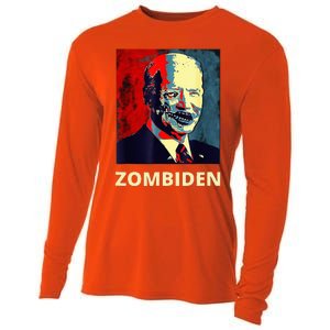 Funny Biden Halloween Zombie Zombiden President Cooling Performance Long Sleeve Crew