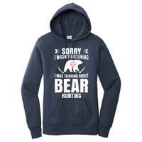 Funny Bear Hunting Lover Fan Hunter Hobby Gun Wildlife Gift Women's Pullover Hoodie