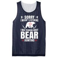 Funny Bear Hunting Lover Fan Hunter Hobby Gun Wildlife Gift Mesh Reversible Basketball Jersey Tank