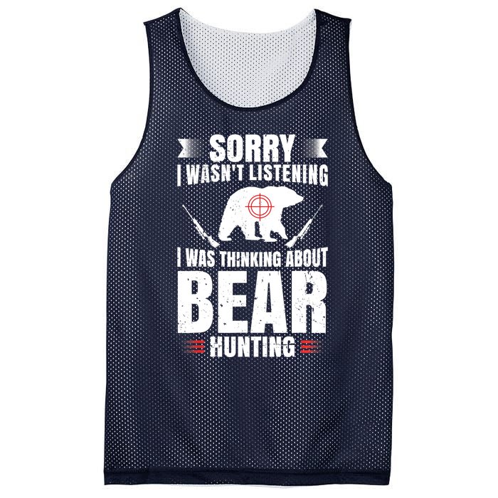 Funny Bear Hunting Lover Fan Hunter Hobby Gun Wildlife Gift Mesh Reversible Basketball Jersey Tank