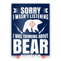 Funny Bear Hunting Lover Fan Hunter Hobby Gun Wildlife Gift Poster