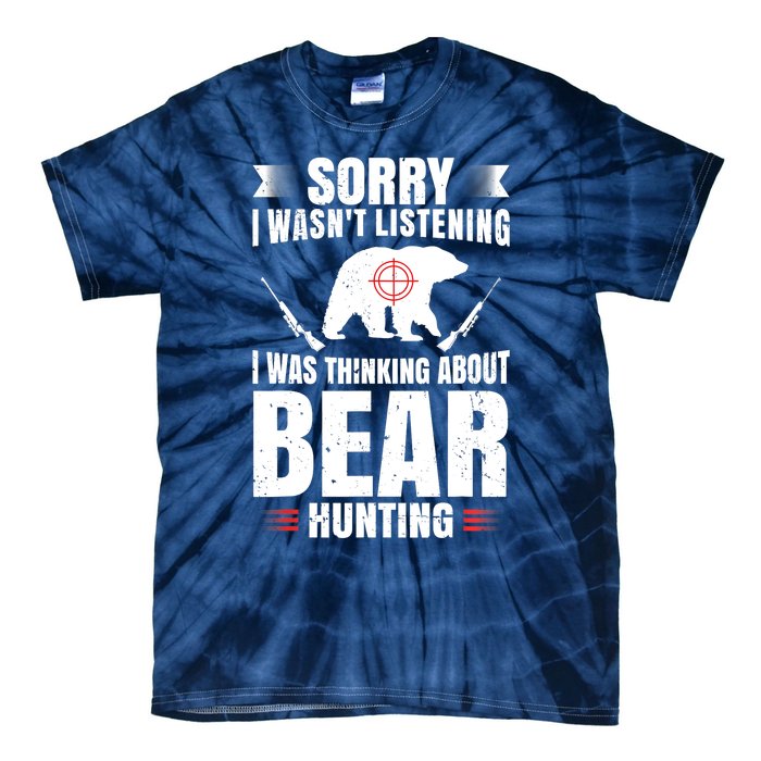 Funny Bear Hunting Lover Fan Hunter Hobby Gun Wildlife Gift Tie-Dye T-Shirt