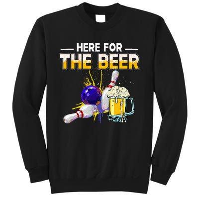 Funny Bowling Hobby Here For The Beer Drinking Novelty Gifts Sweatshirt