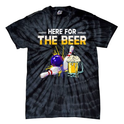 Funny Bowling Hobby Here For The Beer Drinking Novelty Gifts Tie-Dye T-Shirt