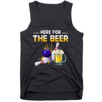 Funny Bowling Hobby Here For The Beer Drinking Novelty Gifts Tank Top