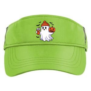 Funny Booey Halloween Ghost Whimsical Spooky Season Adult Drive Performance Visor