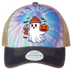 Funny Booey Halloween Ghost Whimsical Spooky Season Legacy Tie Dye Trucker Hat