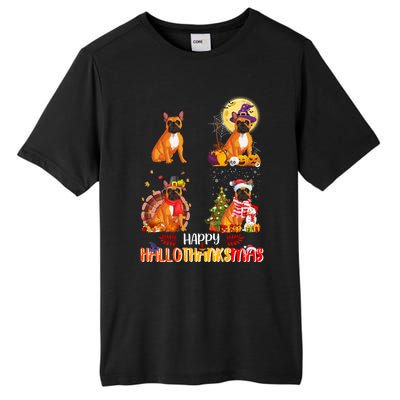 French Bulldog Halloween Thanksgiving Xmas Hallothanksmas Great Gift Tall Fusion ChromaSoft Performance T-Shirt