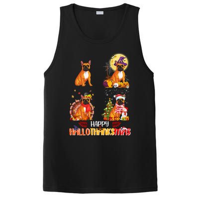 French Bulldog Halloween Thanksgiving Xmas Hallothanksmas Great Gift PosiCharge Competitor Tank