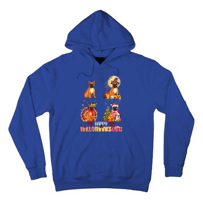 French Bulldog Halloween Thanksgiving Xmas Hallothanksmas Great Gift Hoodie