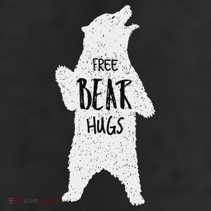 Free Bear Hugs From A Huge White Bear. Funny Bear Hug Cool Comfort Performance Bucket Hat